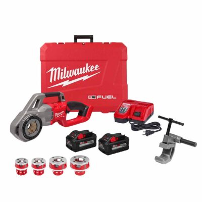 Milwaukee 2870-22 Compact 1/2″-1-1/4″ Alloy NPT Portable Pipe Threading Forged Aluminum Die Head Kit