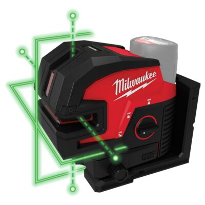 Milwaukee 3624-20 M12 Green Laser – Cross Line & 4-Points