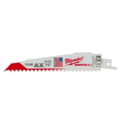 Milwaukee 48-00-5021 6″ x 5/8TPI Bi-Metal AX Super Sawzall Blade 5-Pack