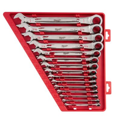 Milwaukee 48-22-9416 15 Piece Ratcheting Combination Wrench Set – SAE