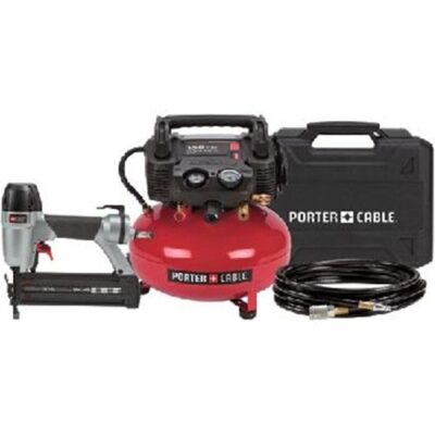 Porter Cable CF6121 6 Gal 150 Psi Pancake & 2″ Brad Nailer Combo Kit