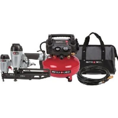 Porter Cable CF6221 6 Gal 150 Psi Pancake & 1-3/8″ Brad /2-1/2″ Finish Nailer Combo Kit