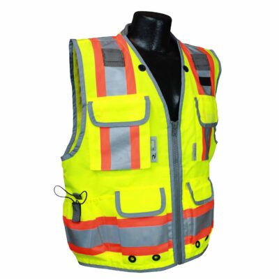 Radians SV55-2ZGD-L Large Class 2 Heavy Woven Engineer Vest – Green