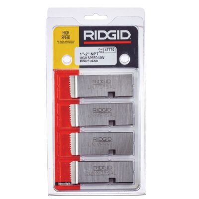 RIDGID 26192 High-Speed Pipe Dies for 1224 Threading Machine, 2-1/2″ – 4″ NPT 4-Pack