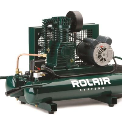 Rolair 5715K17 1.5 HP 9 Gal Electric Twin Tank Air Compressor with Regulator