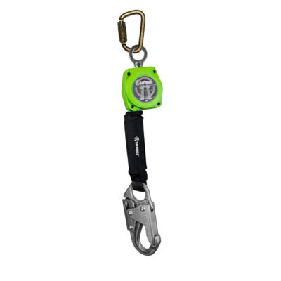 Safewaze 019-5044 6′ Single Web Retractable With Steel Carabiner And Double Locking Steel Snap Hook