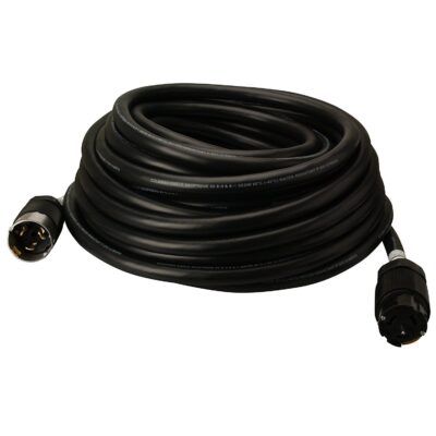 Southwire 01918 50′ 50-Amp Twist-Lock Generator Temp Power Extension Cord, 6/3 & 8/1 SEOW Black