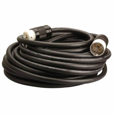 Southwire 19380008 50′ SEOW Temp Power Extension Cord 50 AMP Twist Lock 6/3 & 8/1 (019380008)