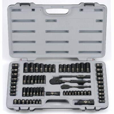 Stanley 92-824 69 Pc Socket Set Black Chrome Laser Etched 1/4