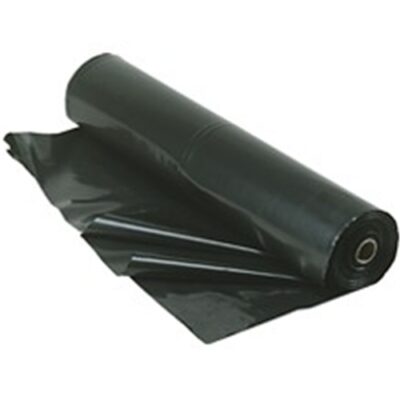 TRM 1020B 20×100 10mil Thickness Black Poly Plastic Sheeting, Made with Recycled Materials