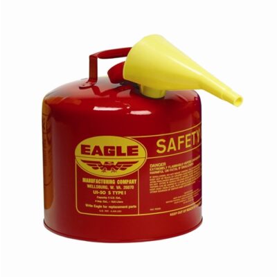 Eagle UI-50-FS Metal – 5 Gallon OSHA Red Safety Gas Can w/Funnel