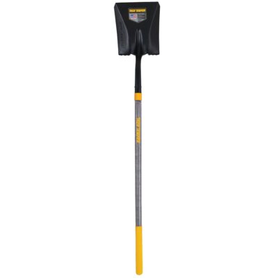 Union 2585700 58″ Forged Square Point Shovel, Comfort Step, Cushion End Grip, Hardwood Handle