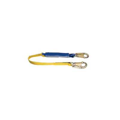 Werner C311104 3′ DeCoil Lanyard (DCELL Shock Pack, 1″ Web, Snap Hook)