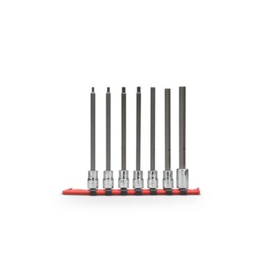 Wright Tool 406 1/2″ Drive, 7 Hex Bit Sockets w/Long Bit Set, 1/4″ – 5/8″