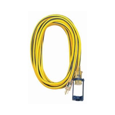 VOLTEC 05-00105 25′ 12/3 U-G Extension Cord Yellow Blue Stripe