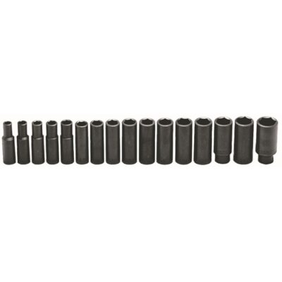 Wright Tool 467 1/2″ Drive 16 Piece 6 Point Metric Impact Set